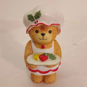 Vintage 1980 Lucy & Me - Holiday Baker Bear Enesco Figurine
